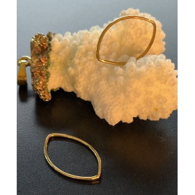 Pendentifs, Connecteurs Navette 25mm – Acier Inoxydable Doré à l'or fin 18K, IONIQUE