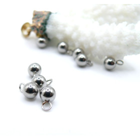Pendentifs Bille 5 mm – Acier Inoxydable 304  Argenté