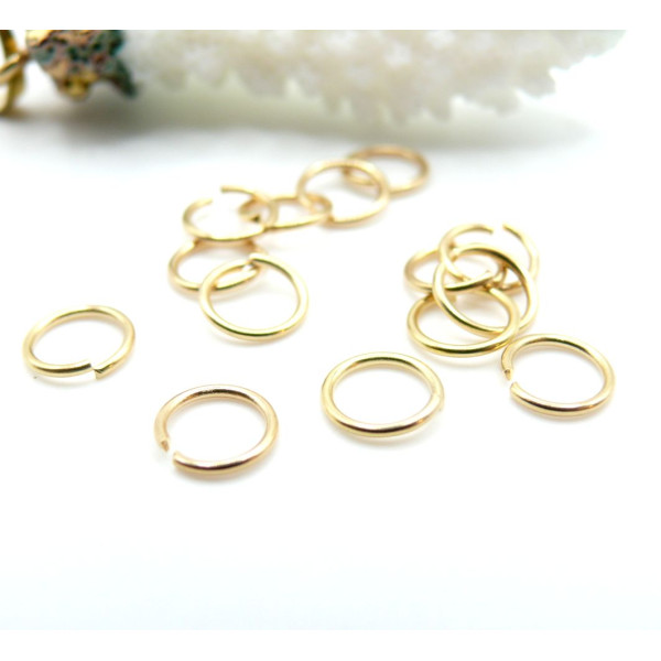 Anneaux de jonction 8x0.8mm – Acier Inoxydable 304 Doré à l'or fin 24K