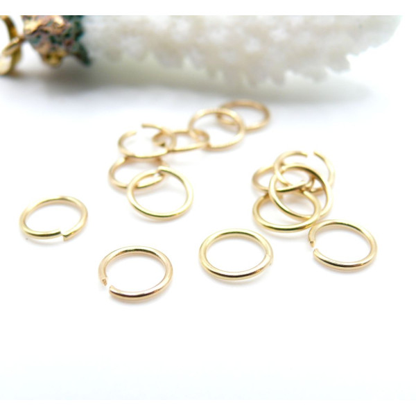 Anneaux de jonction 8x0.8mm – Acier Inoxydable 304 Doré à l'or fin 24K