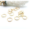 Anneaux de jonction 8x0.8mm – Acier Inoxydable 304 Doré à l'or fin 24K