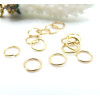 Anneaux de jonction 8x0.8mm – Acier Inoxydable 304 Doré à l'or fin 24K