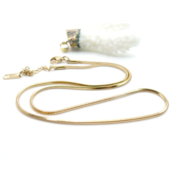 Chaîne Serpent 1.5mm – Acier Inoxydable 304 Doré Placage Ionique