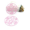 Estampes Pendentifs Oiseau sur Branche 31mm Métal Finition Rose