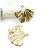 Pendentifs Feuille de Ginkgo biloba 30mm – Acier Inoxydable 304 Doré 18K Placage Ionique