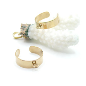 Supports de Bague largeur 6 mm avec anneau – Acier Inoxydable Doré PVD