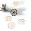 Estampes Pendentif Mandala Filigrane 13mm Doré