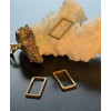 Pendentifs Connecteurs Rectangle 16mm – Acier Inoxydable 304 Doré