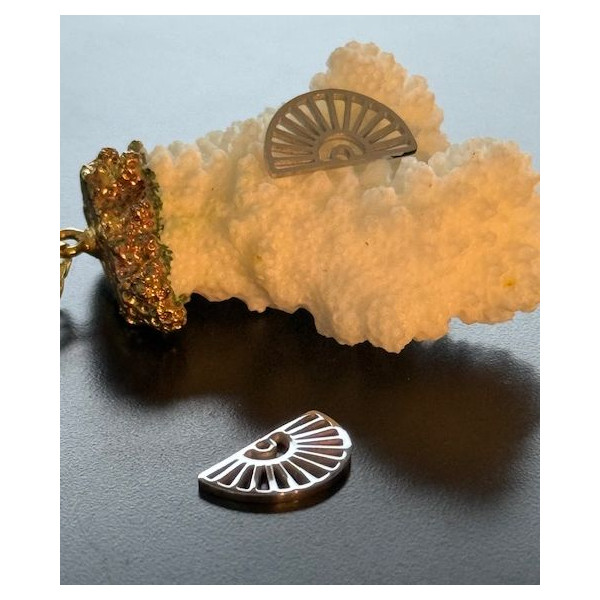 Pendentifs  Éventail 18 mm – Acier Inoxydable 304 Argenté