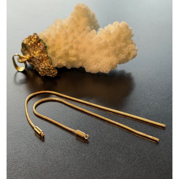 Pendentifs Chaîne Serpent 97 mm – Laiton Doré à l’Or Fin 18K