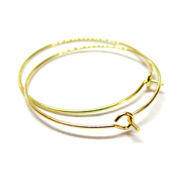 Boucles d’oreille, Créoles Tiges 20 mm – Acier Inoxydable Chirurgical 316 – Finition Doré à l’or fin 18K