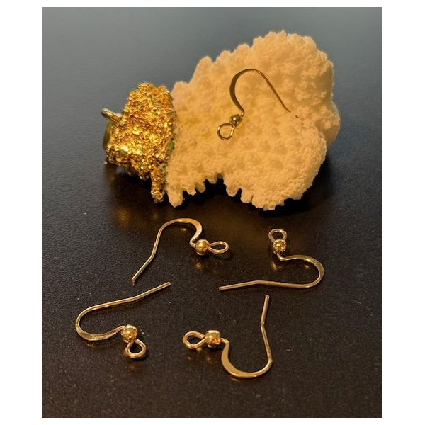 Boucles d’oreille Dormeuses Crochet à Bille 20mm – Acier inoxydable 304 Doré