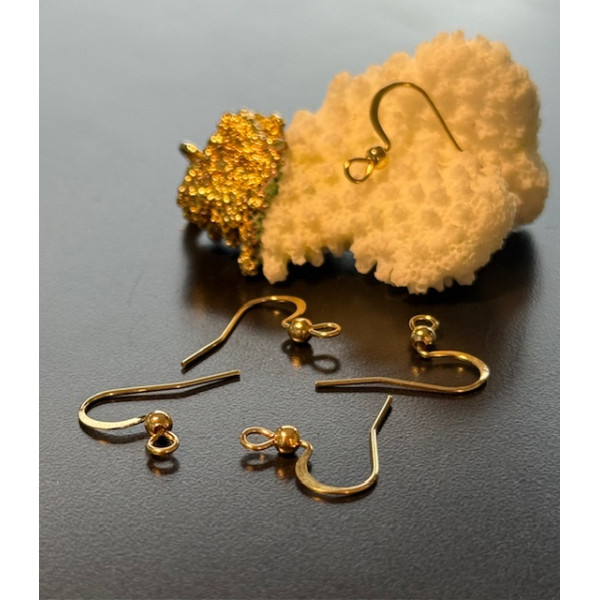 Boucles d’oreille Dormeuses Crochet à Bille 20mm – Acier inoxydable 304 Doré