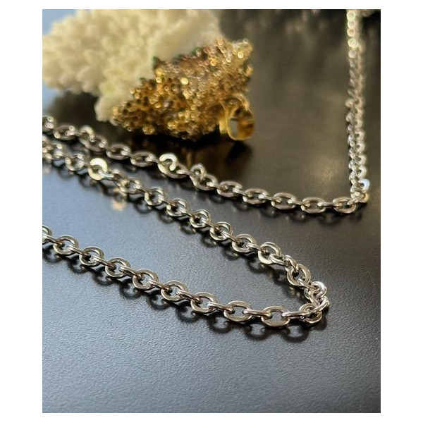 Chaîne maille 4x3mm – Acier Inoxydable 304 Argent Platine
