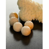 Perles Rondes Jade Mashan Crème mordoré 10mm