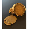 Supports de Broches Art Déco 40 x 30 mm – Métal Bronze