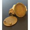 Supports de Broches Art Déco 40 x 30 mm – Métal Bronze