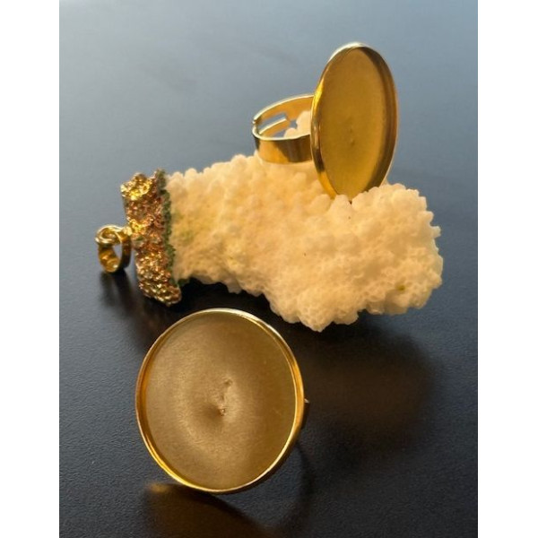 Support de Bague 25mm – Acier Inoxydable 304 Doré à l'or fin 18 K, Placage IONIQUE