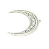 Pendentif, Lune, Galaxie, Croissant 34mm, Acier Inoxydable coloris Argenté