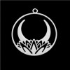 Pendentifs Corne Boho Chic 32mm – Acier Inoxydable Argenté