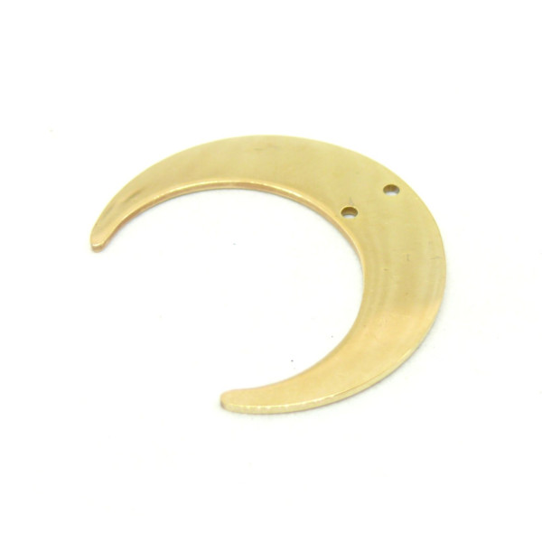 Pendentif Connecteur Lune Croissant 30mm – Acier Inoxydable Doré