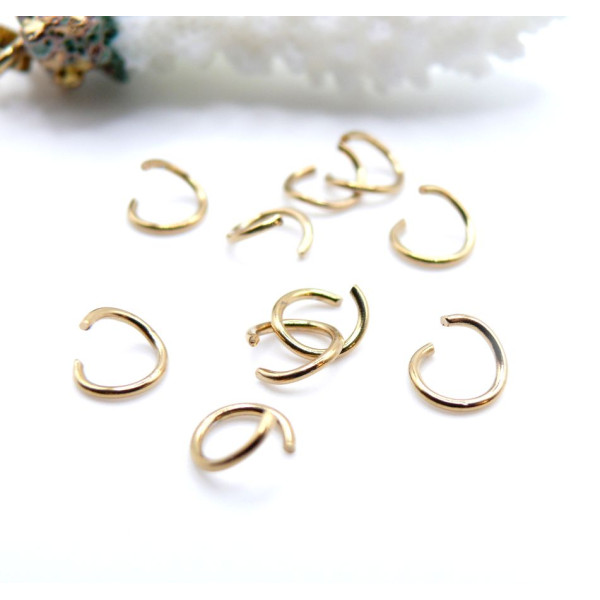 Anneaux de jonction 5 par 0.8mm – Acier Inoxydable 304 Doré Or fin 18K IONIQUE