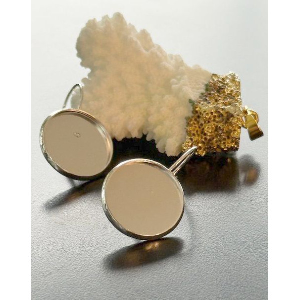 Supports Boucle d' oreille Dormeuse 16mm – Acier Inoxydable 304 Argent VIF