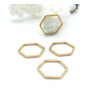 Pendentifs Connecteur Hexagone 13.5mm – Acier Inoxydable 304 Doré