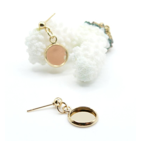 Supports de Boucle d’oreille Puce 8mm – Acier Inoxydable 304 Doré