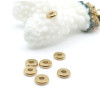 Perles Intercalaires Rondelles 6mm, Trou 2mm – Acier Inoxydable 304 Doré à l’or fin 18K, IONIQUE