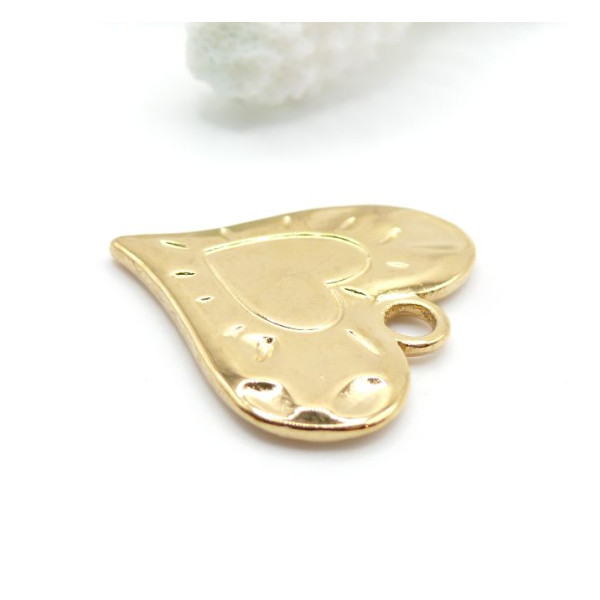 Pendentif Coeur 24mm – Acier Inoxydable 304 Doré