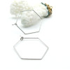 Boucles d'Oreille Créoles Tiges Hexagonales 30mm – Acier Inoxydable 316 Chirurgical Argenté Rhodié