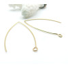 Boucles d’oreille Dormeuses Grand Crochet 31mm – Acier inoxydable 304 doré PVD