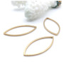 Pendentifs Anneau forme Navette 26mm – Acier Inoxydable Doré