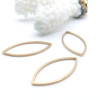 Pendentifs Anneau forme Navette 26mm – Acier Inoxydable Doré