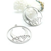 Pendentifs Corne Boho Chic 32mm – Acier Inoxydable Argenté