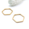 Pendentifs Connecteur Hexagone 13.5mm – Acier Inoxydable 304 Doré