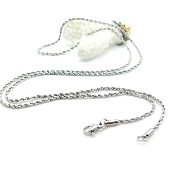 Collier Sautoir Matinée 70 cm – Acier Inoxydable 304 Argenté