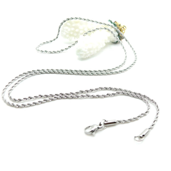 Collier Sautoir Matinée 70 cm – Acier Inoxydable 304 Argenté