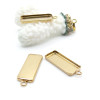 Supports de pendentif Rectangle 30 par11mm – Acier Inoxydable 304 Doré à l'or fin 18K, IONIQUE