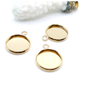 Supports de Pendentif 16mm – Acier Inoxydable 304 Doré 18KT