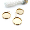 Supports de Pendentif 16mm – Acier Inoxydable 304 Doré 18KT