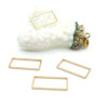 Pendentifs Connecteurs Rectangle 21mm – Acier Inoxydable 304 Doré
