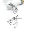 Pendentifs Colibri et Fleur 28x18mm – Acier Inoxydable 304 Argenté