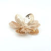 Estampes Pendentifs Filigrane Multi-Fleurs 24 mm  3D – Laiton Doré