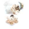 Estampes Pendentifs Filigrane Multi-Fleurs 24 mm  3D – Laiton Doré