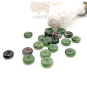 Perles Rondelles 6 x 2 mm – Rubis Zoïsite