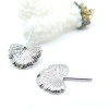 Pendentifs Feuille de Ginkgo 27 mm – Acier Inoxydable 304 Argenté