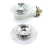 Estampes Pendentifs Filigrane Multi-Fleurs 37 mm 3D – Laiton Argenté