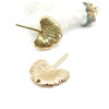 Pendentifs Feuille de Ginkgo 27 mm – Acier Inoxydable 304 Doré